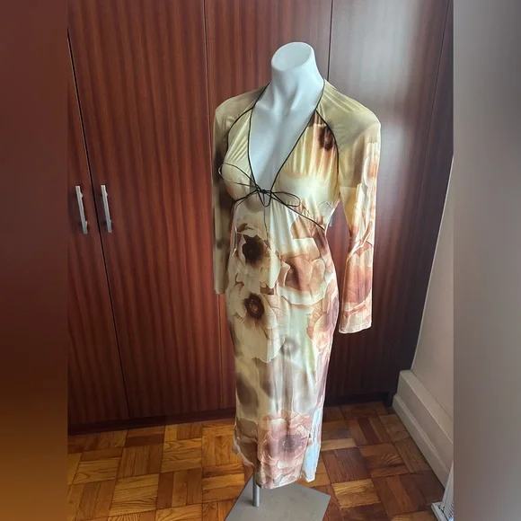 Vintage 1995s ,rare Fabulous ROBERTO CAVALLI lightweight dress with Logo. Size M - Picture 9 of 16